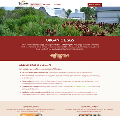 Farmer's Hen House Products Page