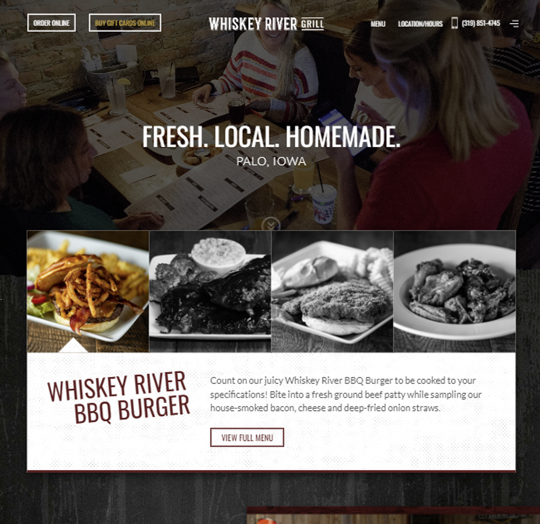 whiskey river grill home page