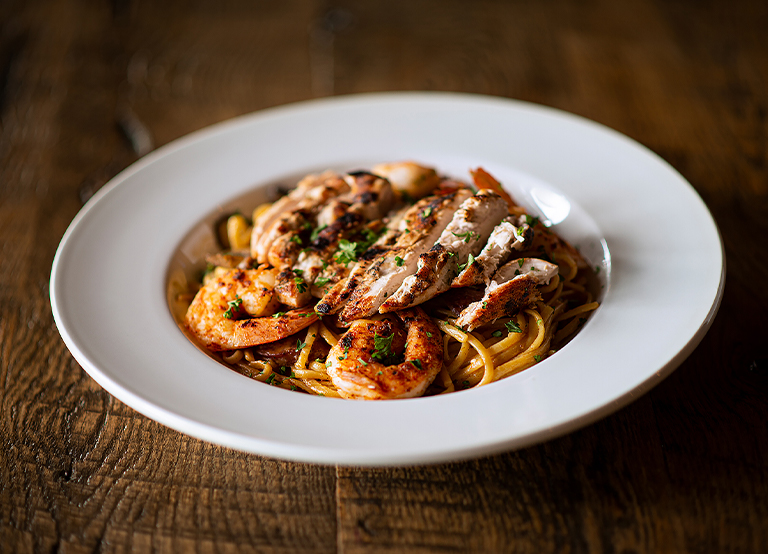 whiskey river seafood pasta