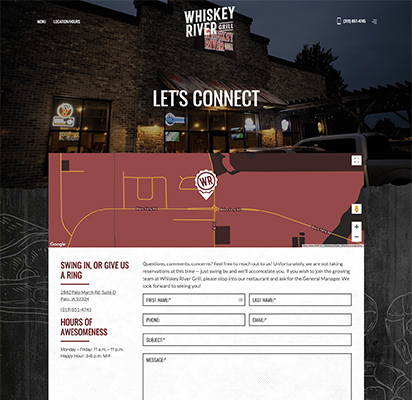 whiskey river contact page