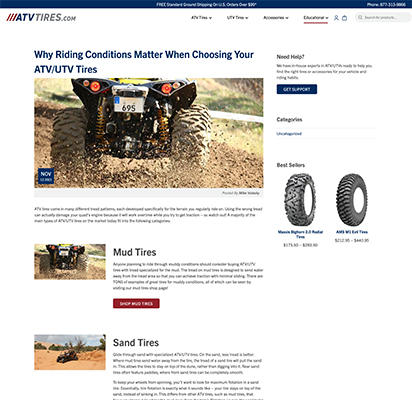 ATV Tires Website Content