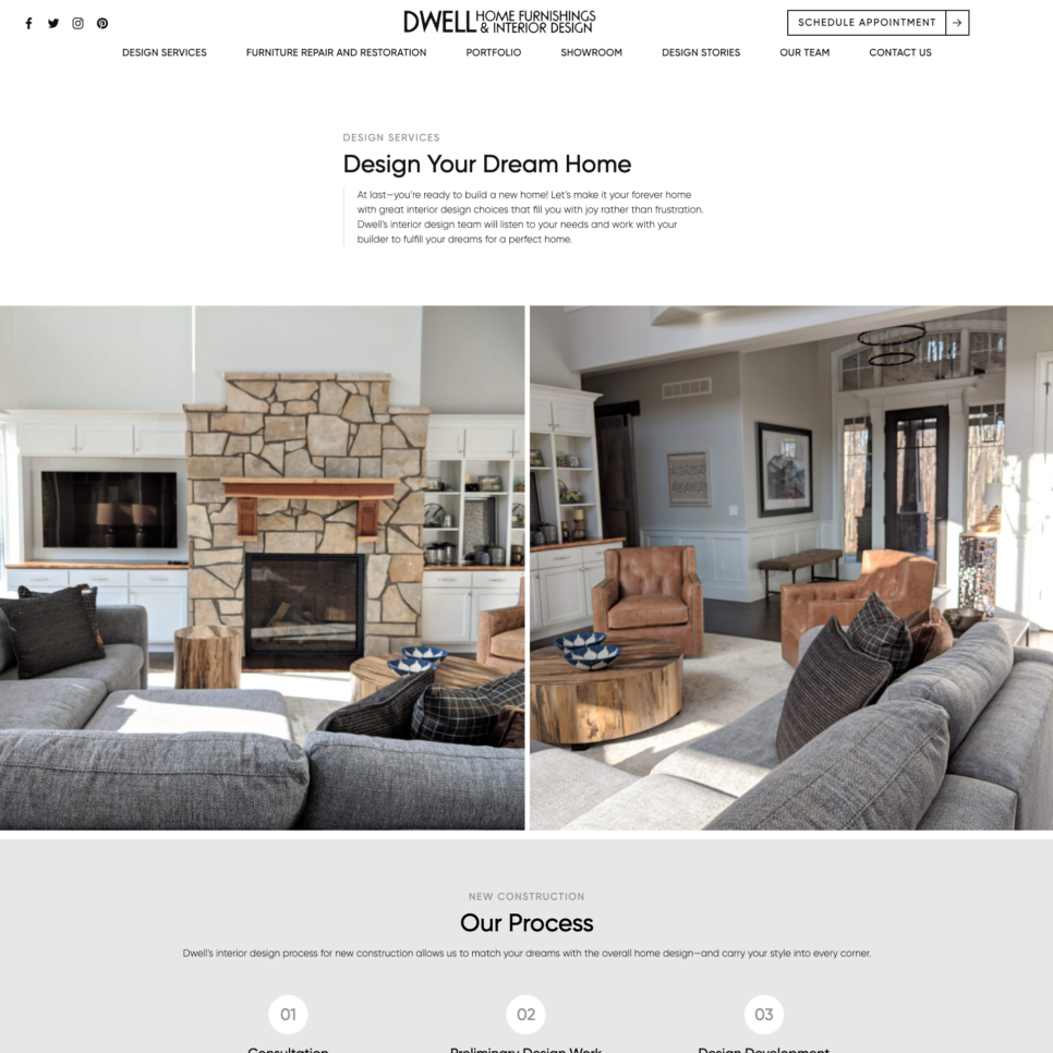 dwell home furnishings and interior design new construction page