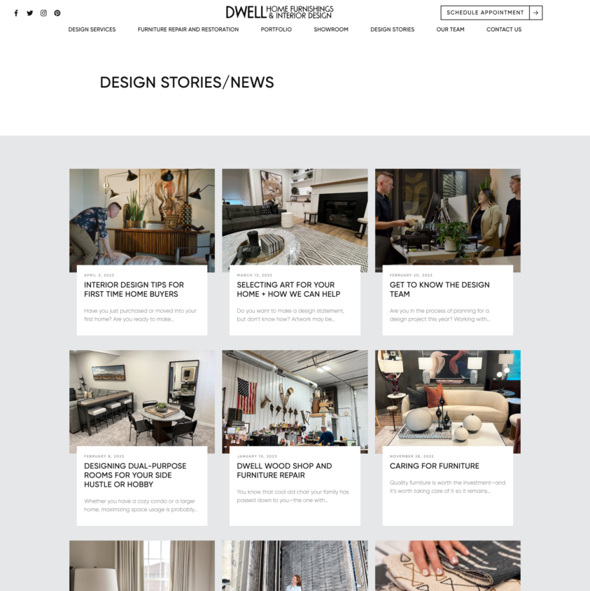 dwell home furnishings and interior design blog page