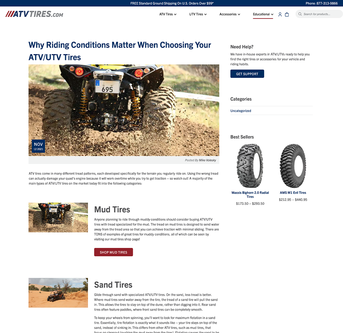 atv tires website blog page