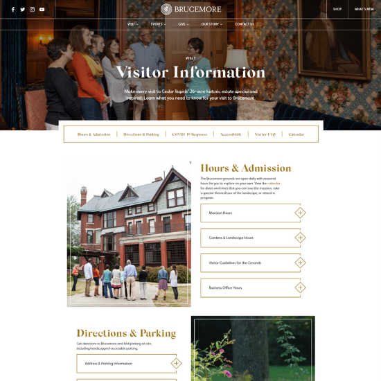 brucemore website visitor information