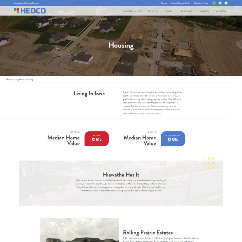 hedco website housing page