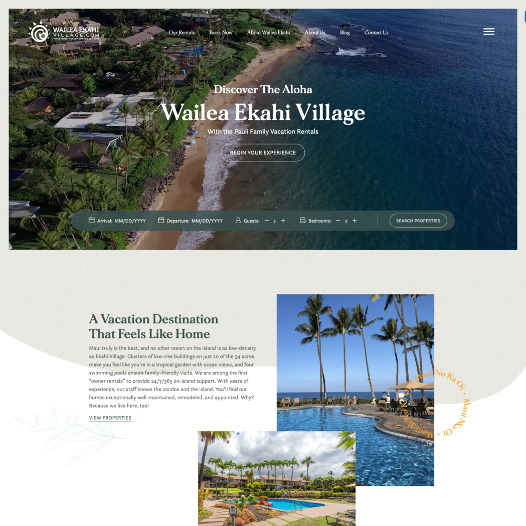 wailea ekahi village home page